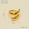 Women's 316L Stainless Steel Geometric Opening Ring Jewelry With Electroplating Design