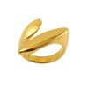 Women's 316L Stainless Steel Geometric Opening Ring Jewelry With Electroplating Design