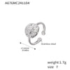 Women's 316L Stainless Steel Geometric Opening Ring 18K Gold Plated Daily Niche Accessories