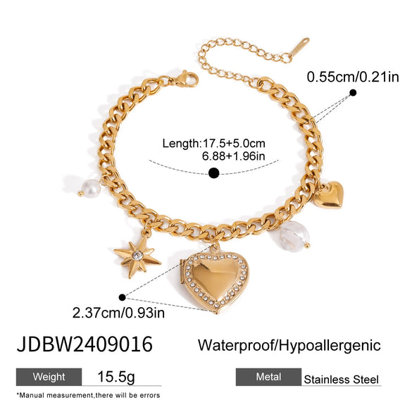 Women's Stainless Steel Geometric Pattern Electroplated Bracelet