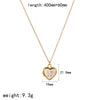 Women's Stainless Steel Geometric Photo Album Pendant O Word Chain Necklace With Electroplating