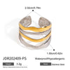 Women's Stainless Steel Geometric Ring With Electroplating And Instagram Style