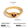 Women's Stainless Steel Geometric Ring With Electroplating And Zircon Original Design