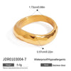 Women's Stainless Steel Geometric Ring With Electroplating And Zircon Original Design