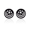 Women's Stainless Steel Geometric Round Hollow Fivepointed Star Earrings With Electroplated Finish