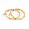 Women's Stainless Steel Geometric Round Hoop Earrings Electroplated