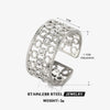 Women's Stainless Steel Geometric Round Opening Adjustment Electroplated Ring