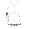 Women's Stainless Steel Geometric Round Pendant Necklace With Electroplated Finish And Ochain Design