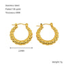 Women's 316L Stainless Steel Geometric Round Twist Electroplated Earrings