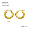 Women's 316L Stainless Steel Geometric Round Twist Electroplated Earrings