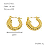 Women's 316L Stainless Steel Geometric Round Twist Electroplated Earrings