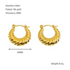 Women's 316L Stainless Steel Geometric Round Twist Electroplated Earrings