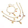 Women's Stainless Steel Geometric Small Fish Pearl Natural Stone Electroplated Personality Bracelet Jewelry