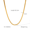 Women's Stainless Steel Geometric Snake Blade Chain Necklace With Electroplating