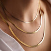 Women's Stainless Steel Geometric Snake Blade Chain Necklace With Electroplating