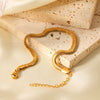Women's Stainless Steel Geometric Snake Bone Chain Bracelet With Electroplating