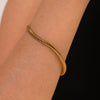 Women's Stainless Steel Geometric Snake Bone Chain Bracelet With Electroplating