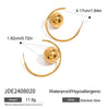 Women's Stainless Steel Geometric Spherical Electroplated Earrings With Quiet Design