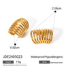 Women's Stainless Steel Geometric Springshaped Electroplated Ear Clip Earrings Jewelry