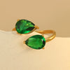 Women's Stainless Steel Geometric Square Drop Ring With Microinlaid Colorful Zircon And Electroplating