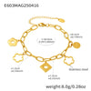 Women's Stainless Steel Geometric Square Ferris Wheel Flower Bracelet Plated 18K Real Gold Fashion Decoration