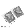 Women's Stainless Steel Geometric Striped Electroplated Earrings