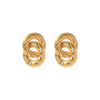 Women's Stainless Steel Geometric Stud Earrings Inlaid With Diamond