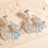 Women's Stainless Steel Geometric Stud Earrings With Exaggerated Irregular Quadrilateral Design And Electroplated Finish