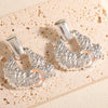 Women's Stainless Steel Geometric Stud Earrings With Exaggerated Irregular Quadrilateral Design And Electroplated Finish