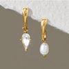 Women's Stainless Steel Geometric Stud Earrings With Sparkling Rhinestone Accents And Elegant Plated Finish For Wholesale
