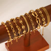 Women's Stainless Steel Geometric Style Handmade Bracelets 18K Goldplated Jewelry