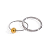 Women's Stainless Steel Geometric Style Ring With Electroplating Treatment