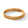 Women's Stainless Steel Geometric Style Watch Chain Bracelet With Electroplating Treatment Light Luxury Niche Highgrade Jewelry