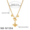 Women's Stainless Steel Geometric Sun Pendant Necklace With Zircon Rhinestone Accents And 18K Vacuum Plated Finish
