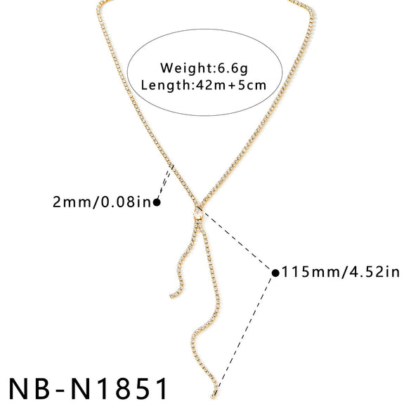 Women's Stainless Steel Geometric Teardrop Heart Pendant Necklace With Zircon Rhinestone And Pearl Accents Light Luxury Plated Jewelry