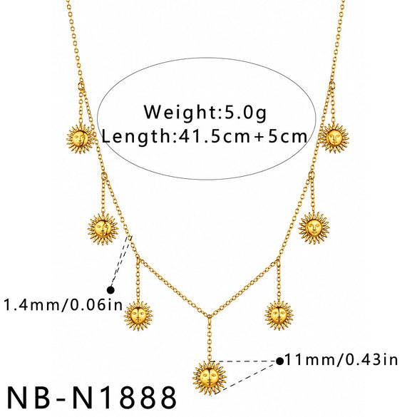 Women's Stainless Steel Geometric Teardrop Heart Pendant Necklace With Zircon Rhinestone And Pearl Accents Light Luxury Plated Jewelry