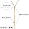 Women's Stainless Steel Geometric Teardrop Heart Pendant Necklace With Zircon Rhinestone And Pearl Accents Light Luxury Plated Jewelry