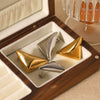 Women's Stainless Steel Geometric Three Dimensional Triangle Electroplated Earrings
