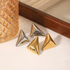 Women's Stainless Steel Geometric Three Dimensional Triangle Electroplated Earrings