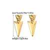 Women's Stainless Steel Geometric Triangle Tassel Earrings With Electroplating Design