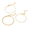 Women's Stainless Steel Geometric Twist Chain Ballpoint Bracelet With Electroplating