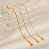 Women's Stainless Steel Geometric Twist Chain Ballpoint Bracelet With Electroplating