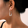 Women's Stainless Steel Geometric Ushaped Electroplated Earrings
