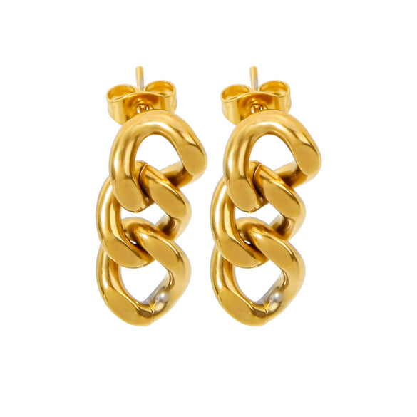 Women's Stainless Steel Geometric Ushaped Jewelry With 18K Gold Plated Electroplating