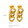 Women's Stainless Steel Geometric Ushaped Jewelry With 18K Gold Plated Electroplating