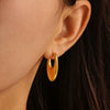 Women's 316L Stainless Steel Geometric Ushaped Polished Pvd Plated Electroplated Earrings
