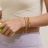 Women's Stainless Steel Geometric Zircon Bracelet Electroplated Jewelry