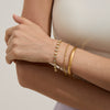 Women's Stainless Steel Geometric Zircon Bracelet Electroplated Jewelry
