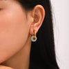 Women's Stainless Steel Geometric Zircon Earrings In Ins Style