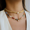 Women's Stainless Steel Geometric Zircon Pendant Necklace With Elegant Plated Finish